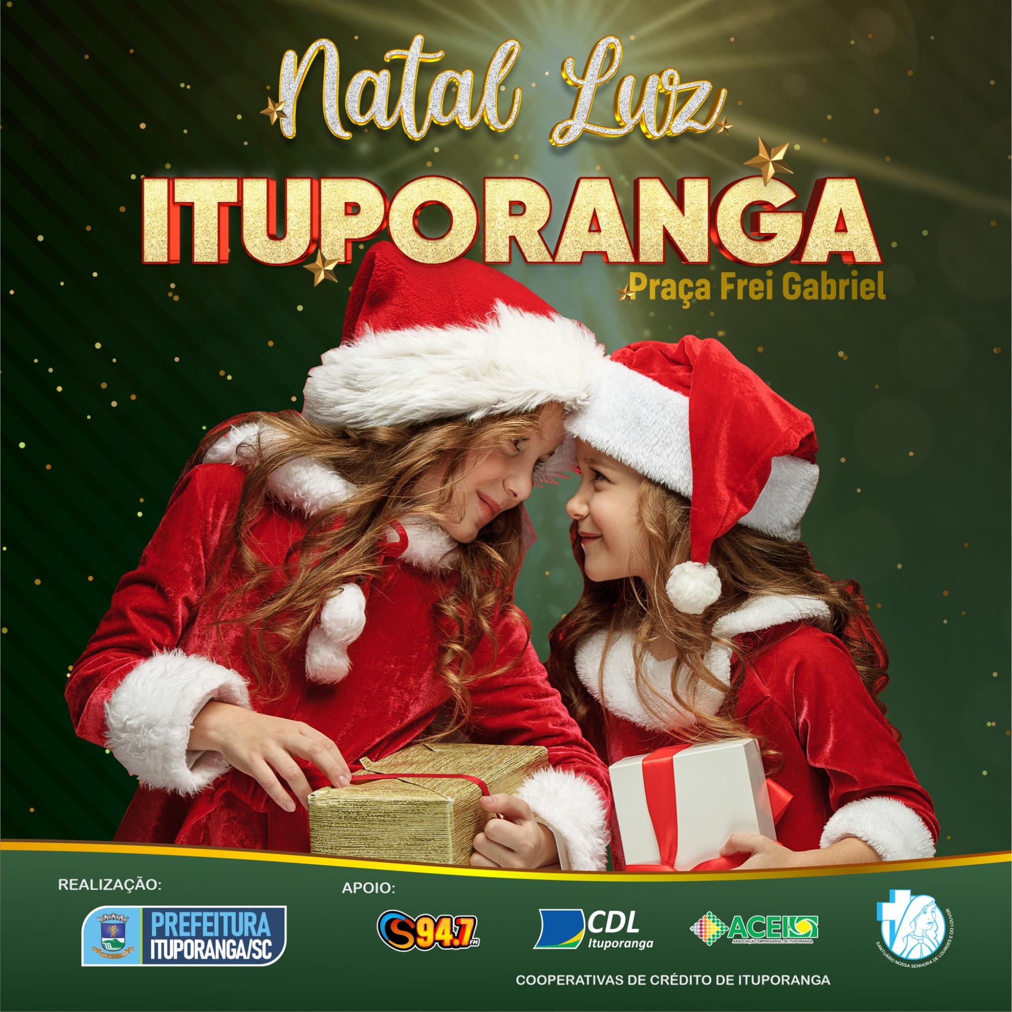 Abertura da programação do Natal Luz é neste domingo (20) em Ituporanga