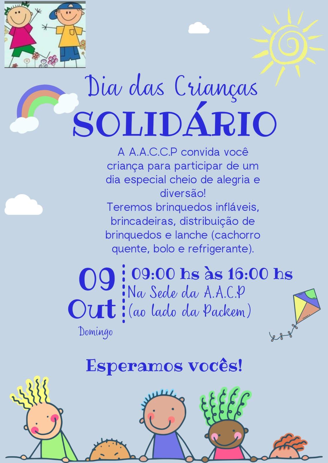 Associação de apoio às crianças carentes de Petrolândia promove domingo (9) o “Dia das Crianças Solidário”