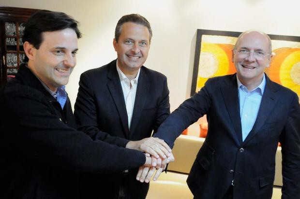 Eduardo Campos se reúne com Bornhausen e Bauer em São Paulo e confirma vinda a Santa Catarina