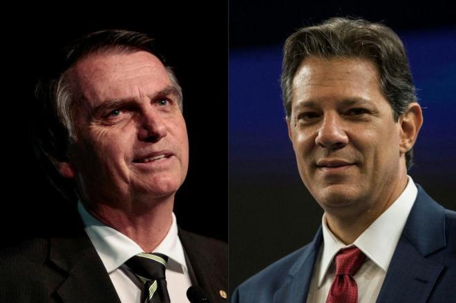 Bolsonaro tem 57% dos votos válidos, contra 43% de Haddad, diz pesquisa CNT/MDA