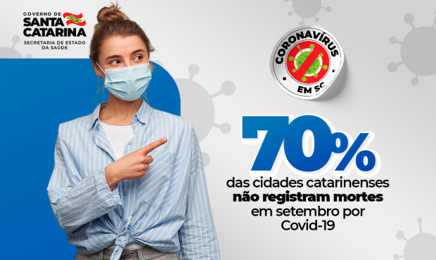 70% das cidades de Santa Catarina não registram mortes por Covid em setembro