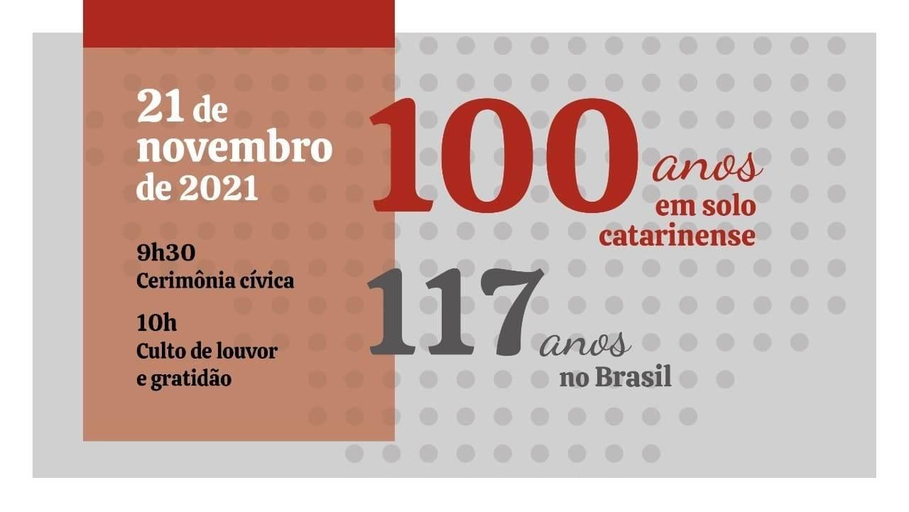 Culto celebra 117 anos da Igreja Evangélica Luterana do Brasil e 100 anos em solo catarinense