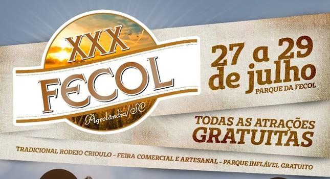FECOL: Confira a programação completa da Festa da Colheita em Agrolândia