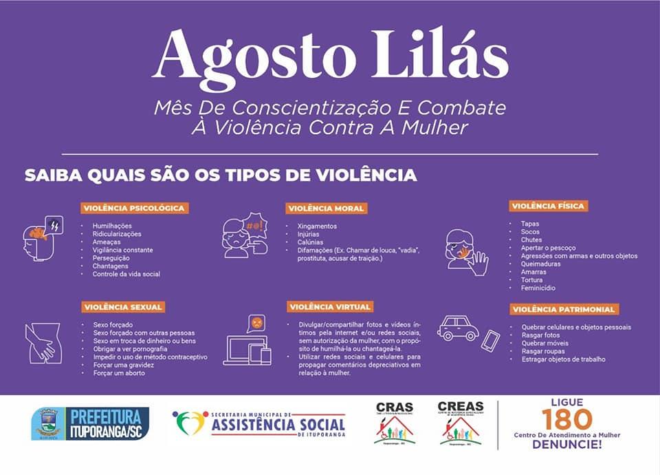 Ituporanga promove ações de conscientização pelo fim da violência contra a mulher