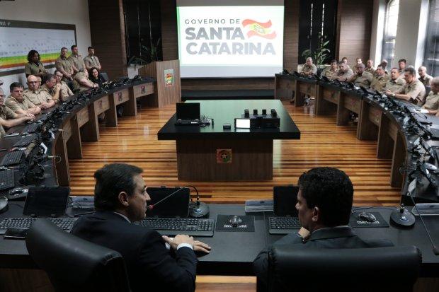 Ministro Sergio Moro conhece trabalho e estruturas da Segurança Pública em Santa Catarina 