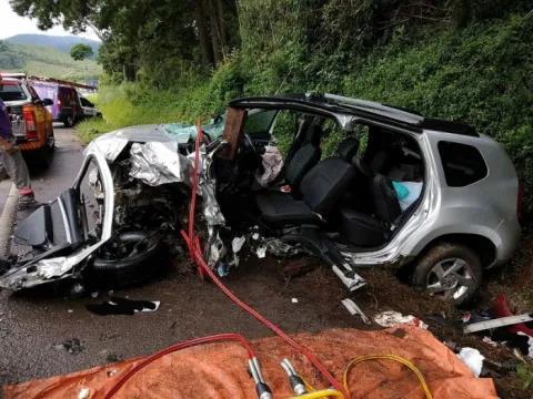 Morador do Alto Vale morre em acidente que envolveu três veículos em São Cristóvão do Sul