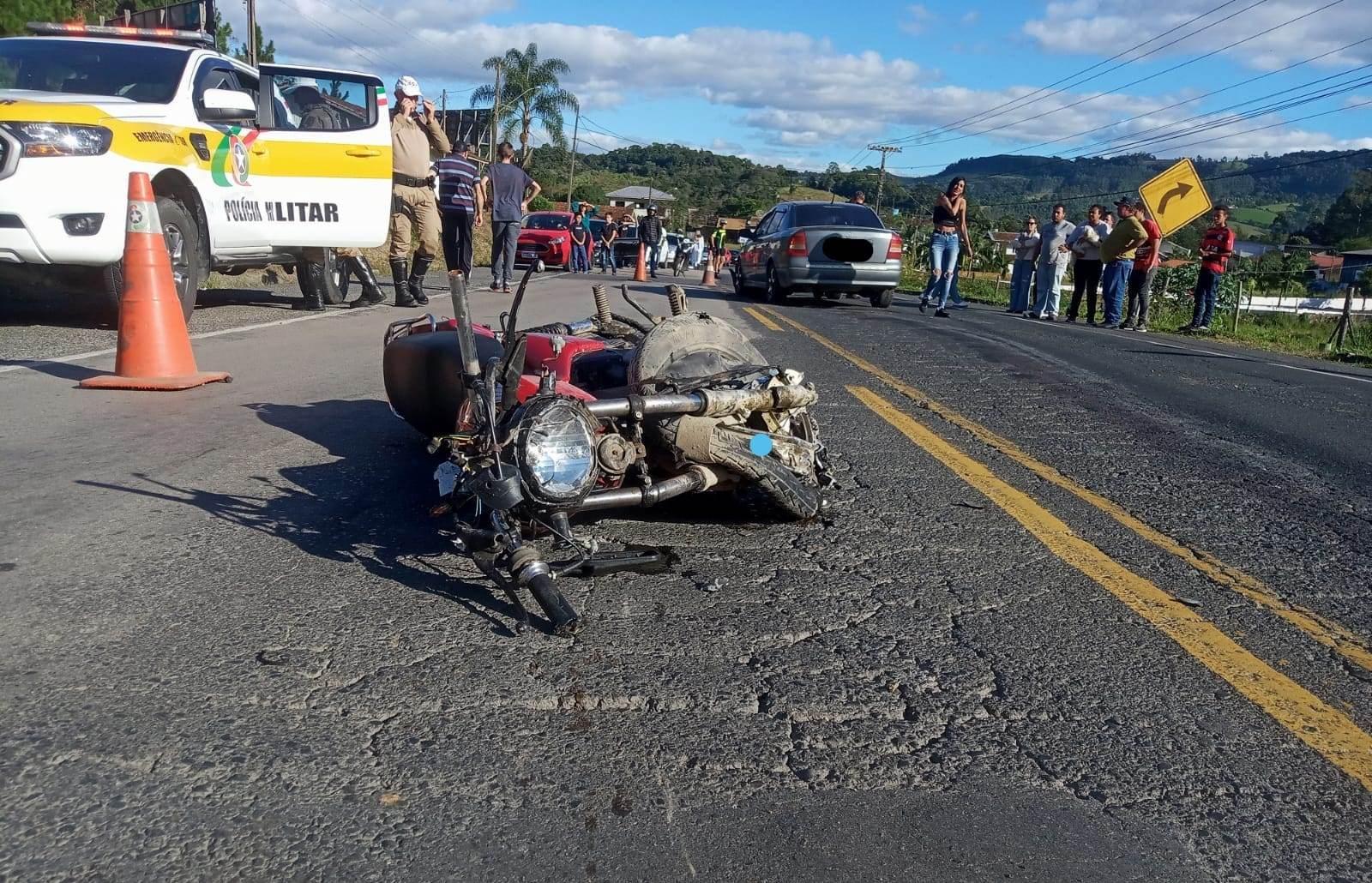 Motociclista morre em acidente na SC-350
