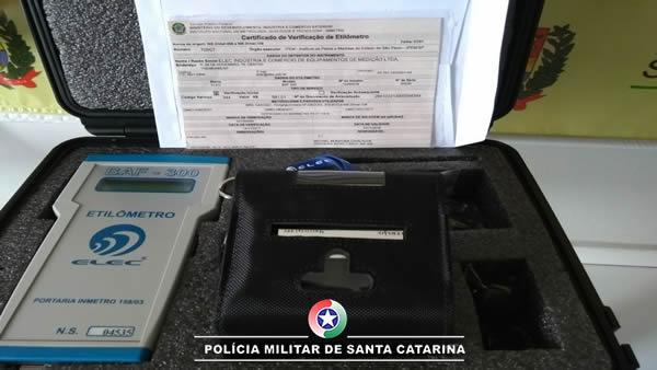Polícia Militar de Ituporanga adquire etilômetro através de parcerias