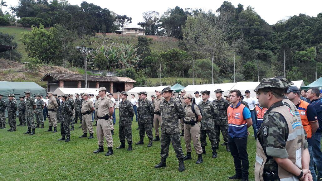 Profissionais da segurança pública de todo o estado participam de treinamento sobre atuação em desastres naturais em Rio Do Sul
