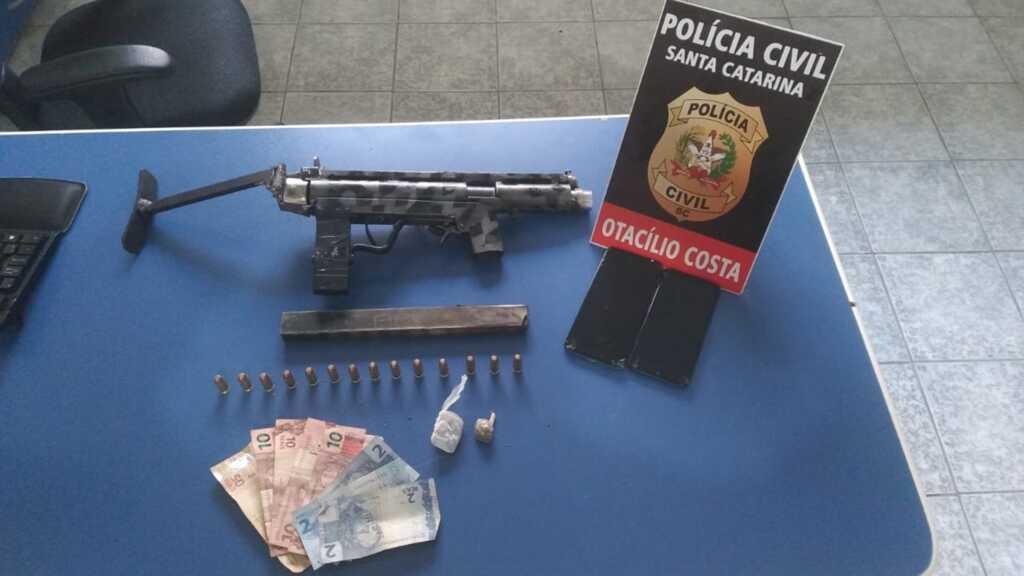 Polícia apreende armamento pesado em Otacílio Costa 