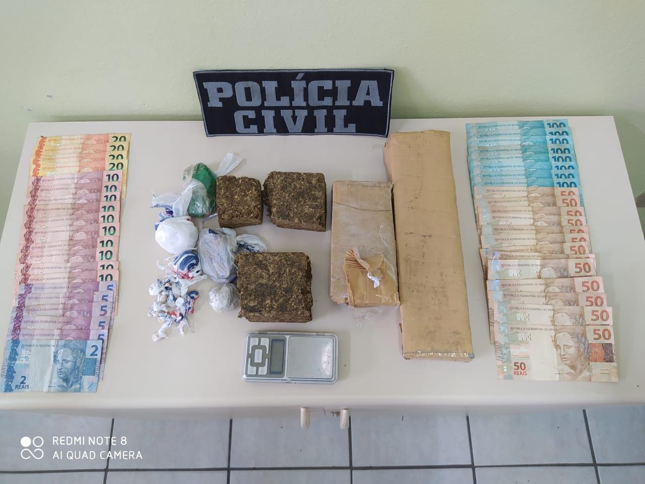 Polícia Civil prende casal por tráfico de drogas e homem por roubo em Ituporanga 