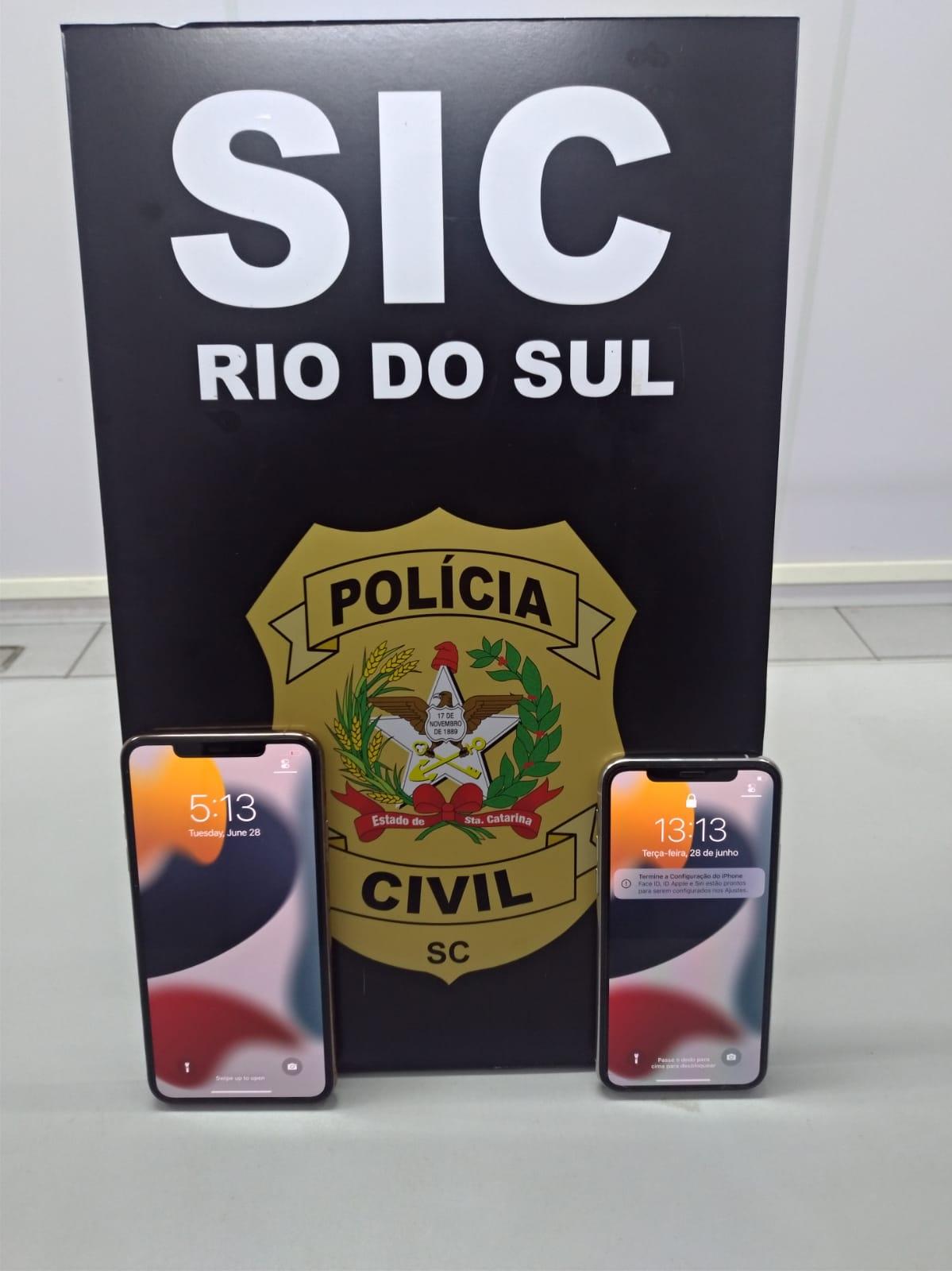 Polícia Civil recupera celulares furtados em loja