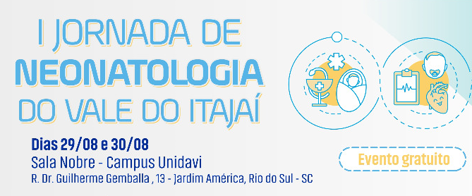 Rio do Sul sedia na próxima semana a 1ª Jornada de Neonatologia do Vale do Itajaí