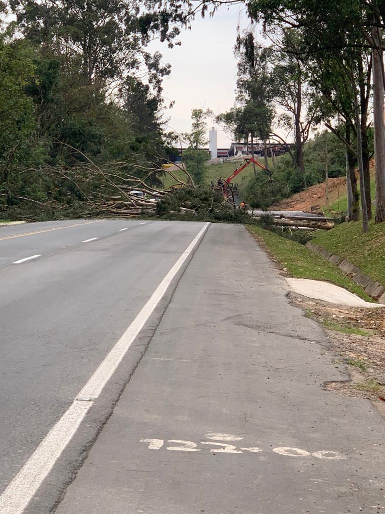 Serra de Ibirama com tráfego interrompido 