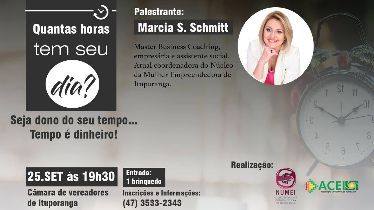 'Quantas horas tem o seu dia?' Palestra vai marcar o lançamento do Núcleo da Mulher Empreendedora de Ituporanga