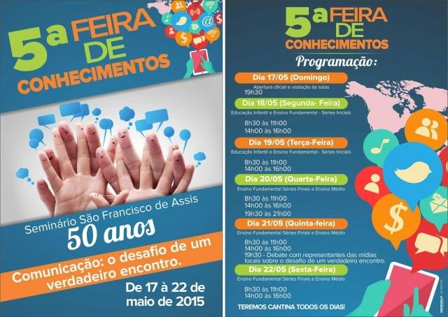Seminário São Francisco de Assis promove 5ª Feira de Conhecimentos