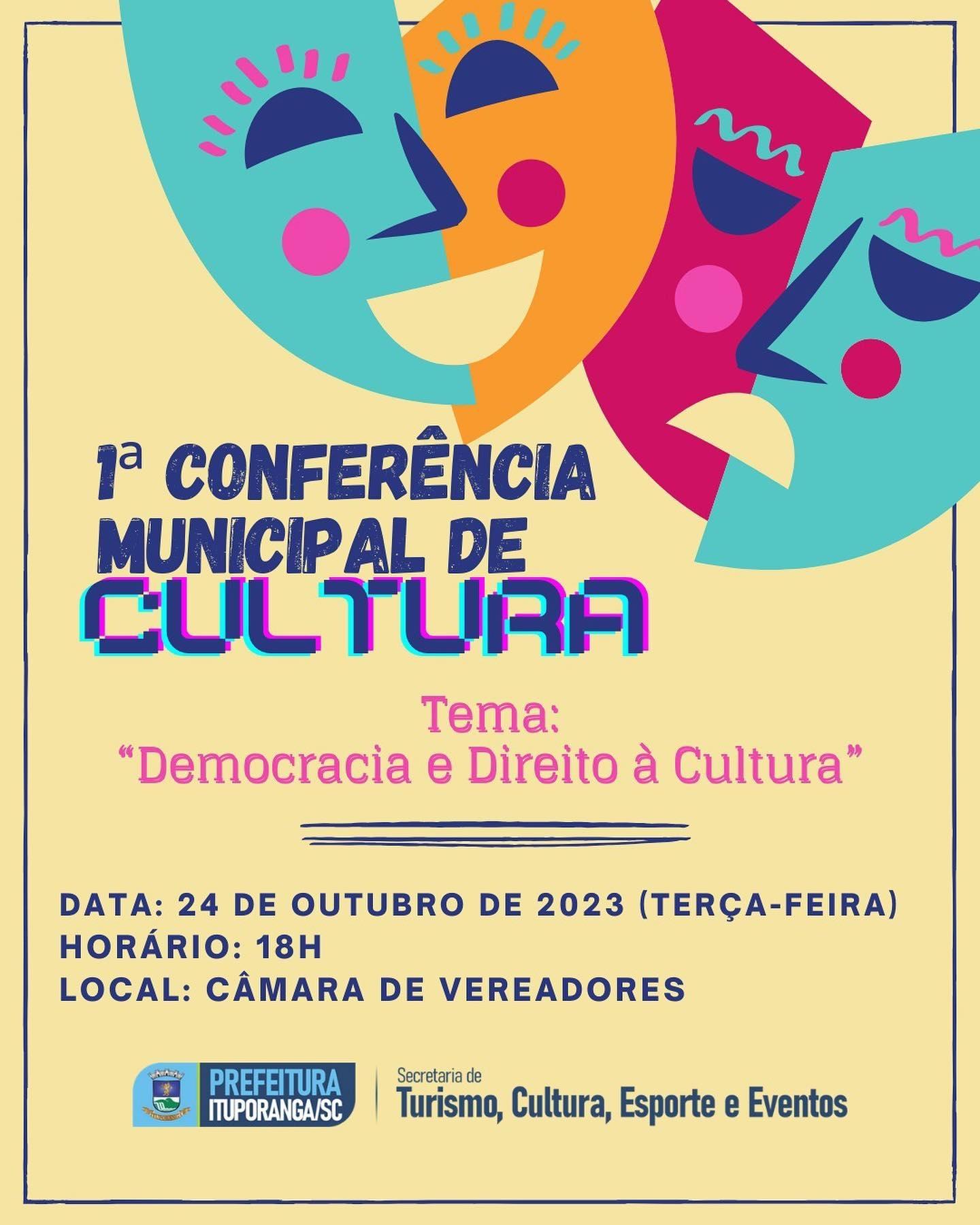  1ª Conferência Municipal de Cultura será realizada nesta terça-feira (24)