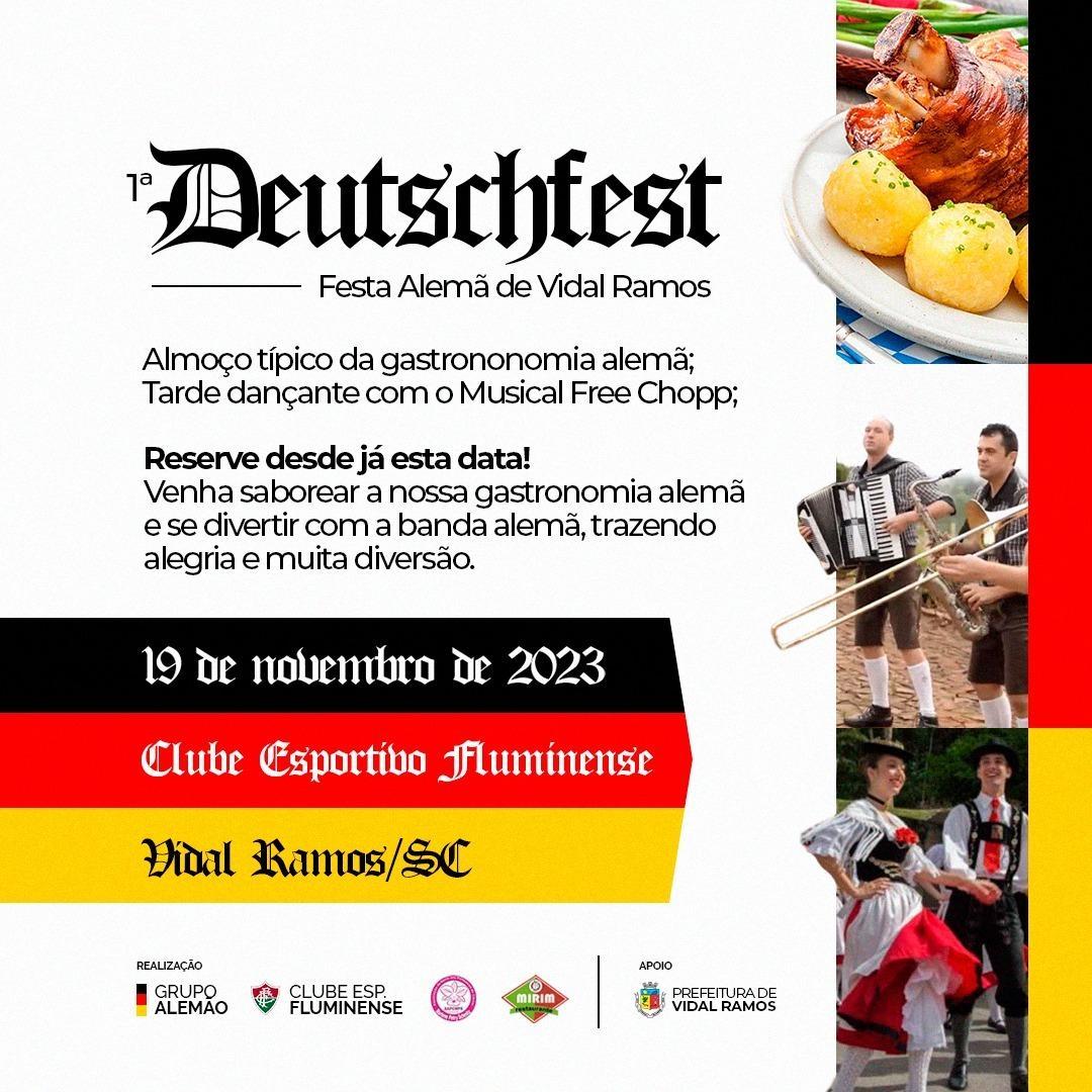  1ª Deutschfest de Vidal Ramos é adiada para 19 de Novembro