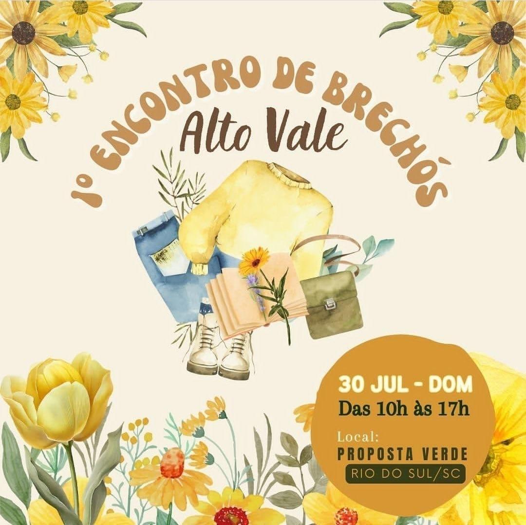 1º Encontro de Brechós será realizado neste domingo (30) em Rio do Sul