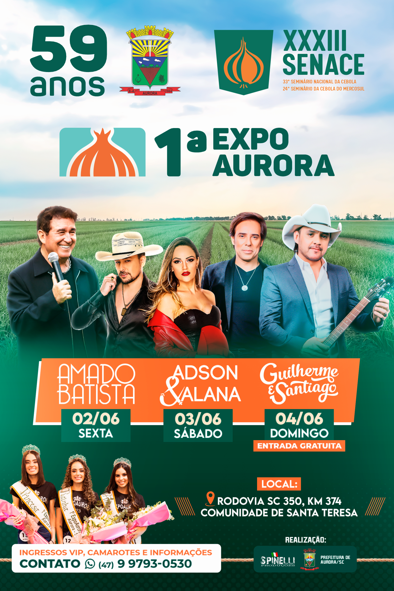 1ª ExpoAurora terá tratoraço, shows nacionais e palestras aos agricultores
