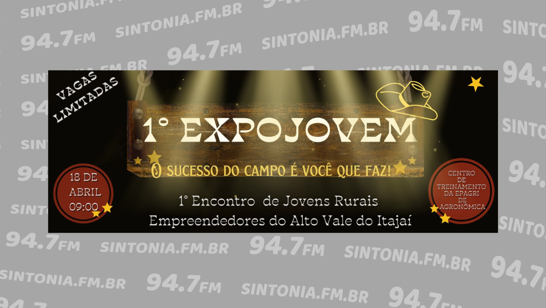 1º Expojovem irá reunir jovens rurais empreendedores  do Alto Vale do Itajaí