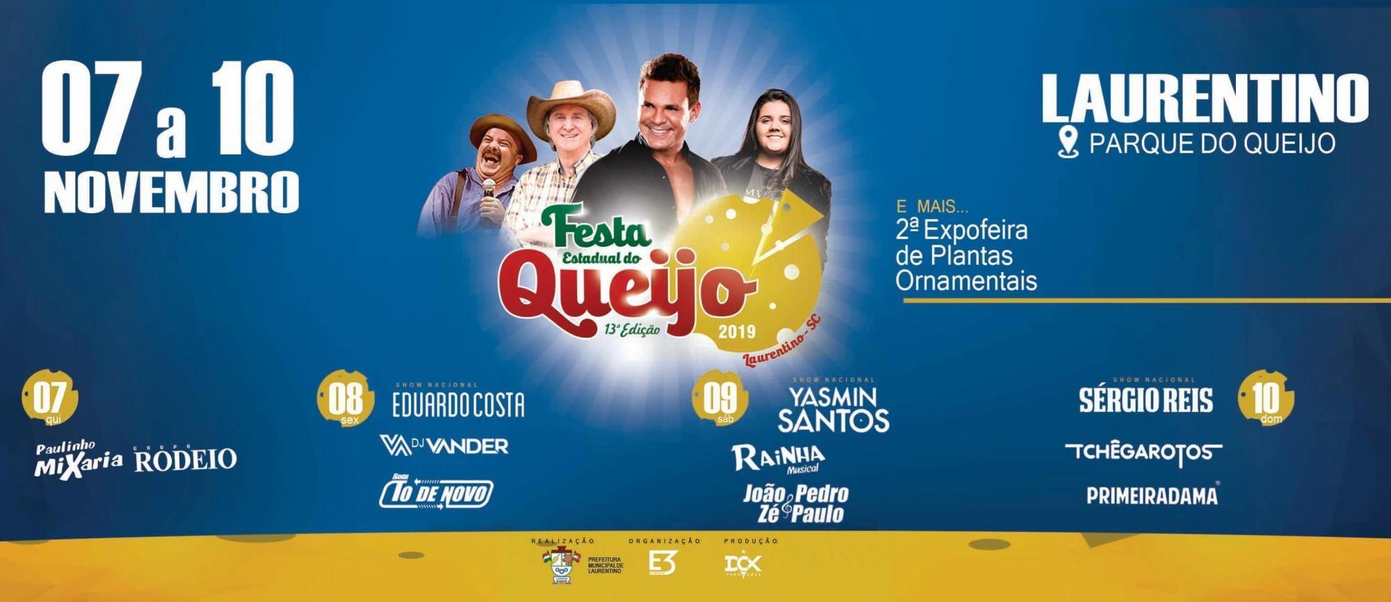 13ª Festa do Queijo começa nesta quinta em Laurentino
