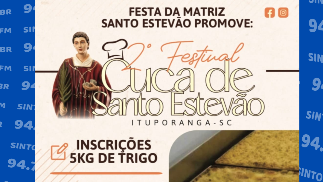 2º Festival Cuca de Santo Estevão será neste sábado (4) em Ituporanga