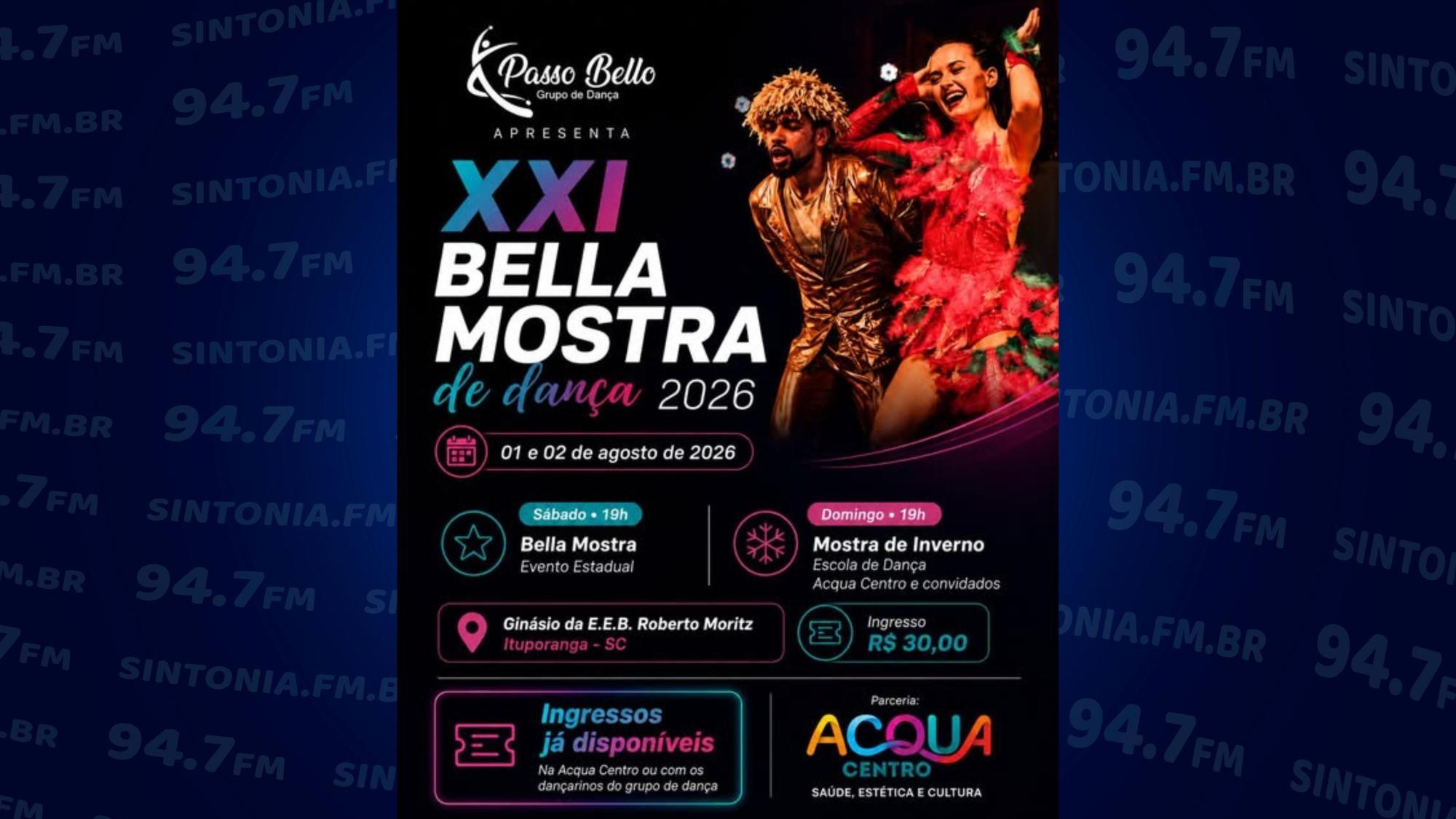 21ª Bella Mostra de Dança será realizada neste final de semana em Ituporanga