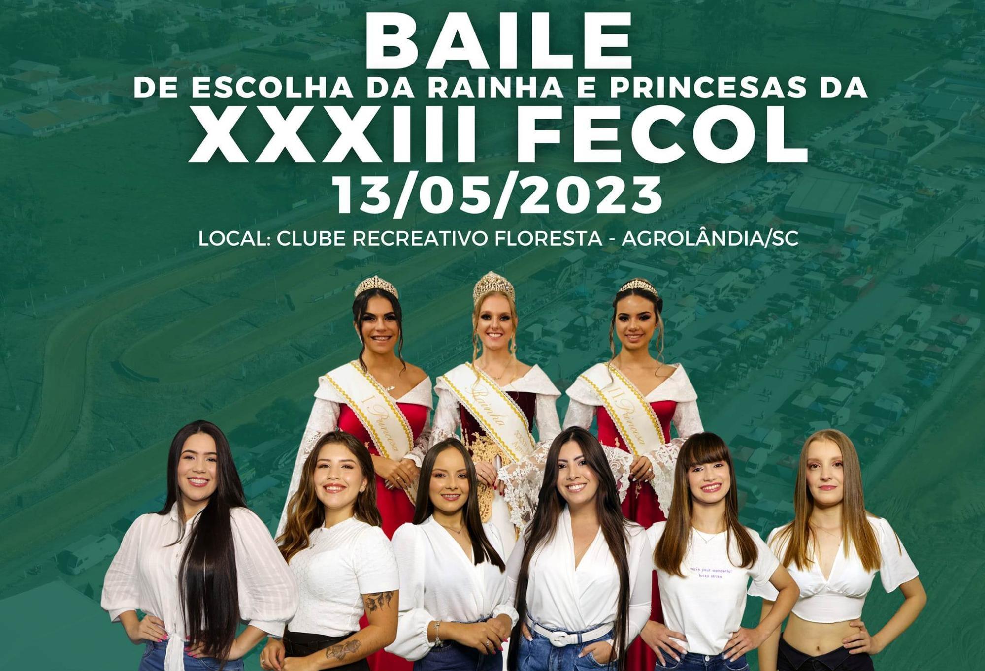 33ª FECOL de Agrolandia começa nesse Sábado com escolha da rainha