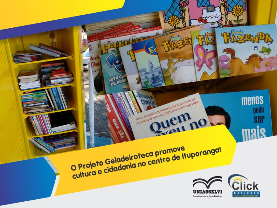 Já pensou encontrar no centro da cidade uma geladeira cheia de livros? Aqui em Ituporanga isso é possível