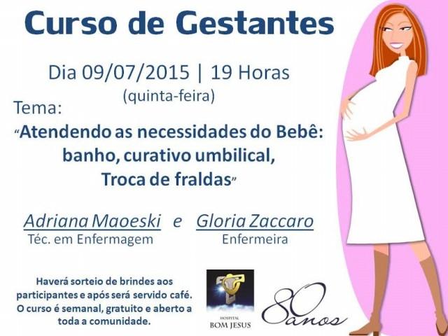 Atendendo as necessidades do bebê é o tema do encontro de gestantes dessa semana