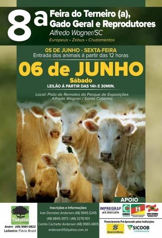 8ª Feira do terneiro e gado em geral é realizada hoje em Alfredo Wagner