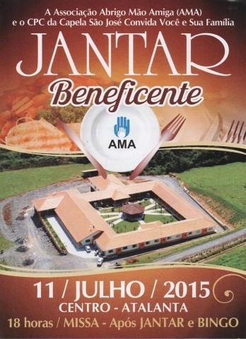 CPC de Atalanta promove no sábado Jantar Beneficente em prol do Abrigo Mão Amiga  