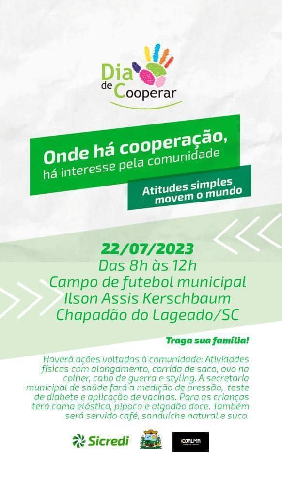 Sicredi e Secretaria de Saúde do Chapadão do Lageado realizam o Dia de Cooperar