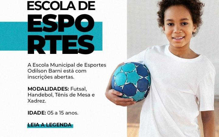 Abertas inscrições para as atividades na Escola Municipal de Esportes Odilson Barni em Vidal Ramos