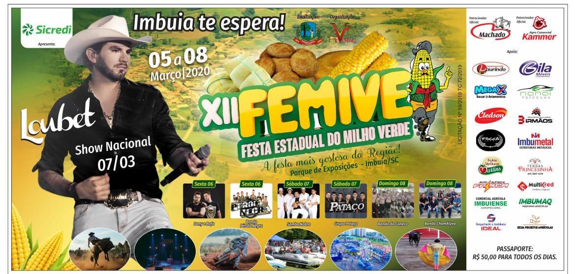 Abertas inscrições para escolha da rainha e princesas da Femive, em Imbuia