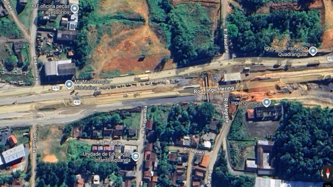 BR-470 em Indaial terá mudanças no trânsito pelos próximos 45 dias