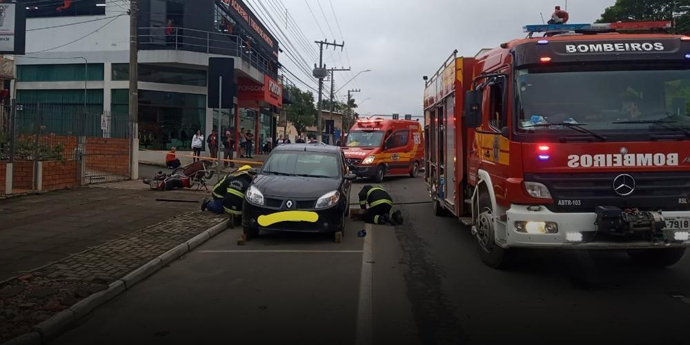 Acidente com vítima fatal no centro de Rio Do Sul