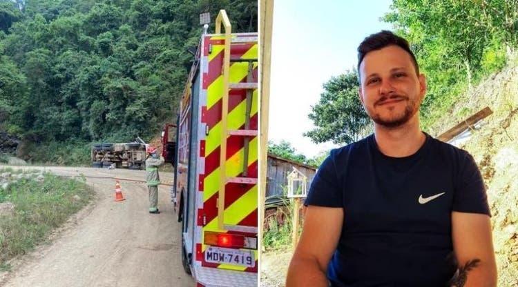 Acidente de caminhão mata rapaz de 23 anos no Alto Vale