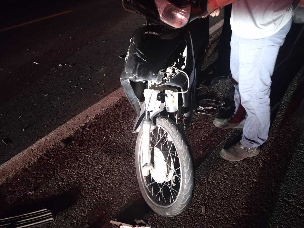 Acidente deixa motociclista ferido na SC-350 em Laurentino