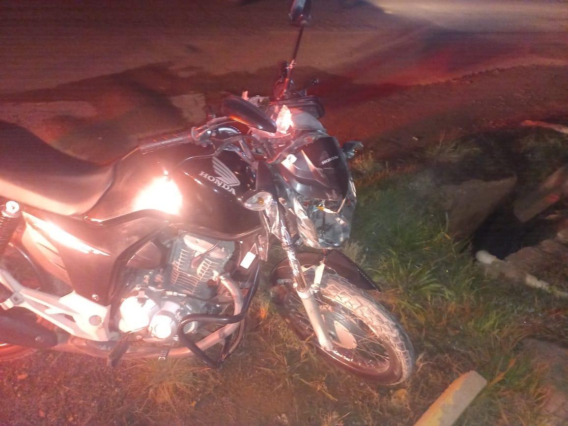 Acidente na SC-350 em Aurora deixa motociclista ferido