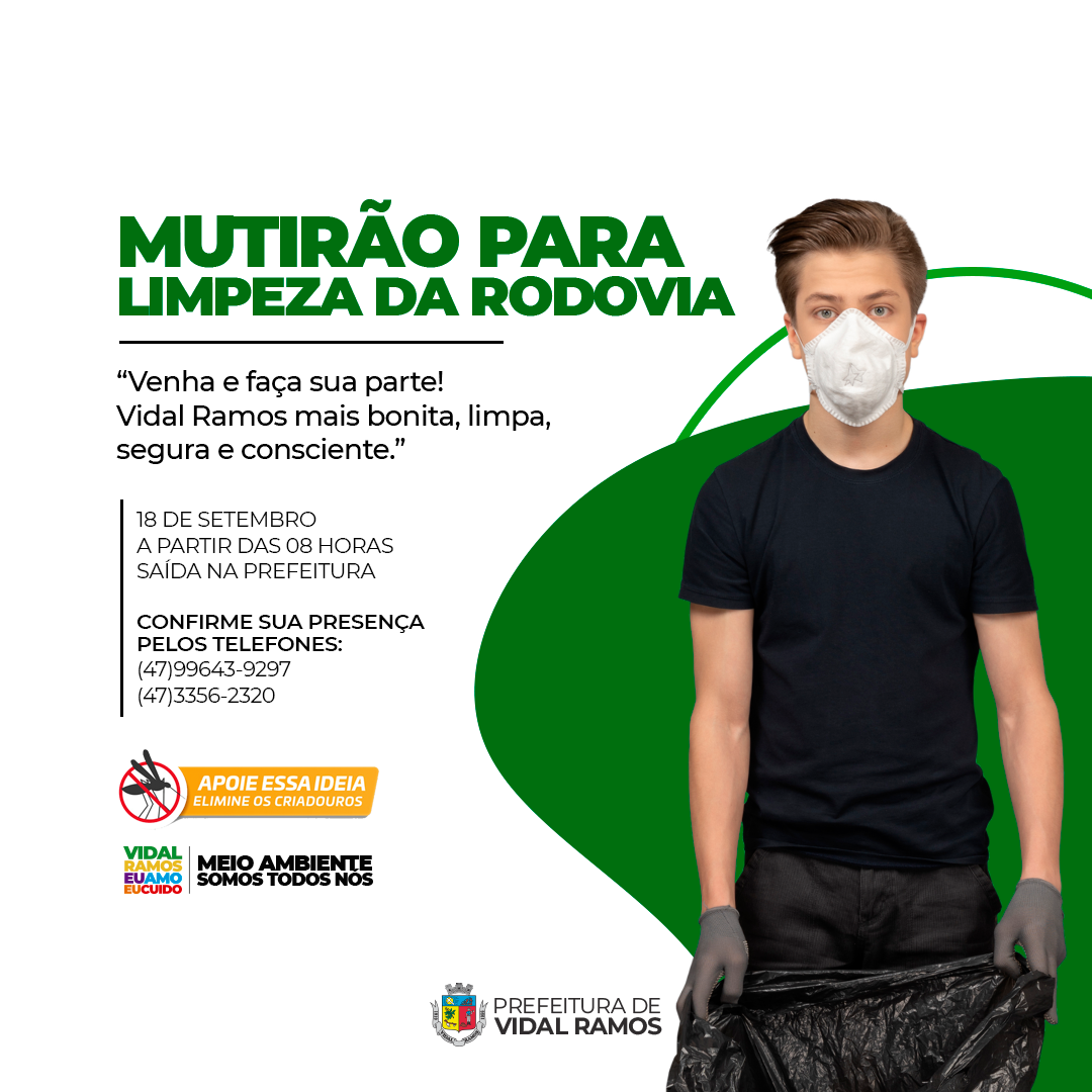 Administração de Vidal Ramos promove mutirão de limpeza da rodovia SC-110