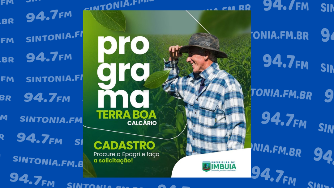 Agricultores de Imbuia já podem solicitar calcário através do Programa Terra Boa