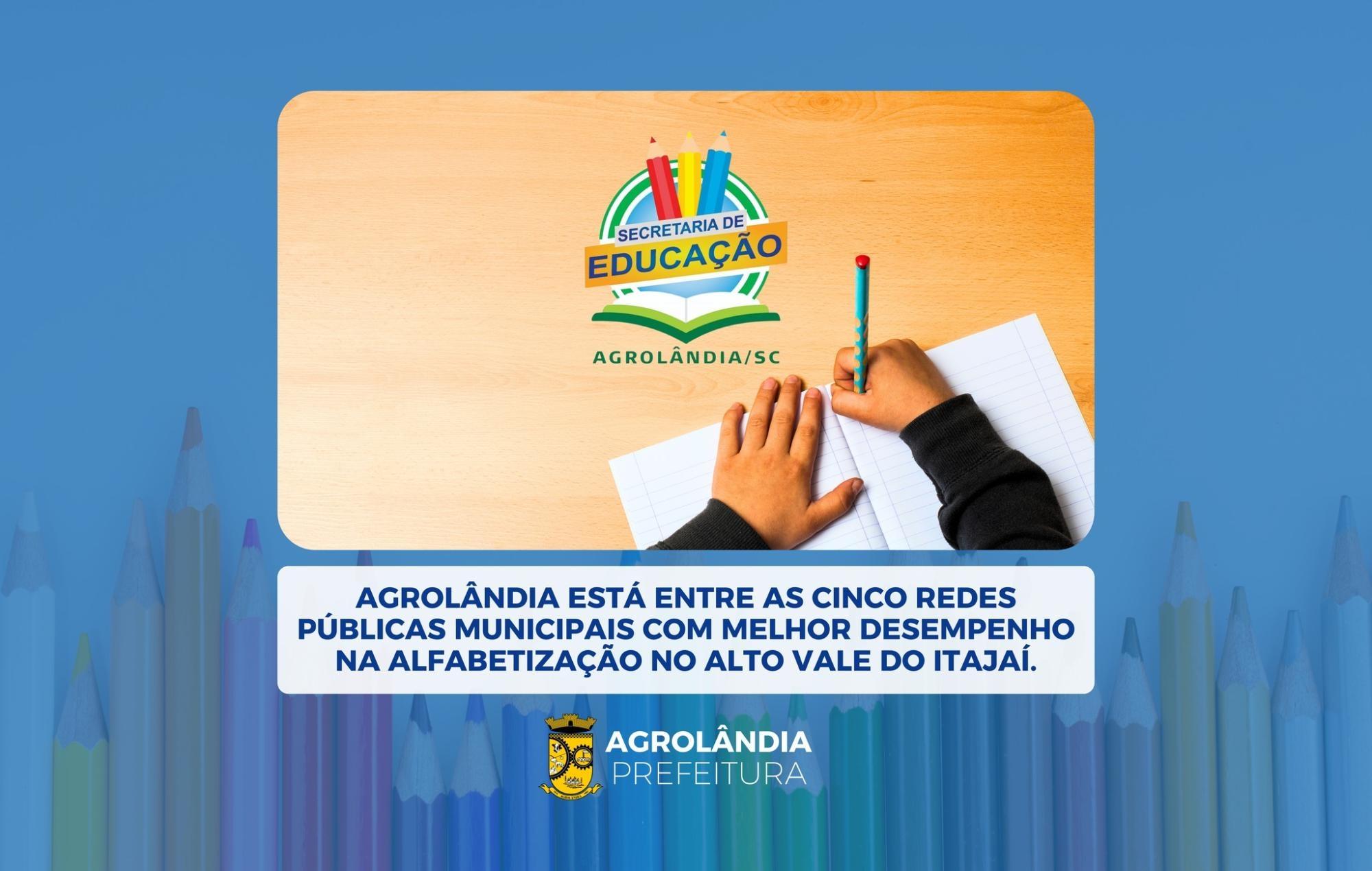 Agrolândia supera meta na avaliação de alfabetização de Santa Catarina