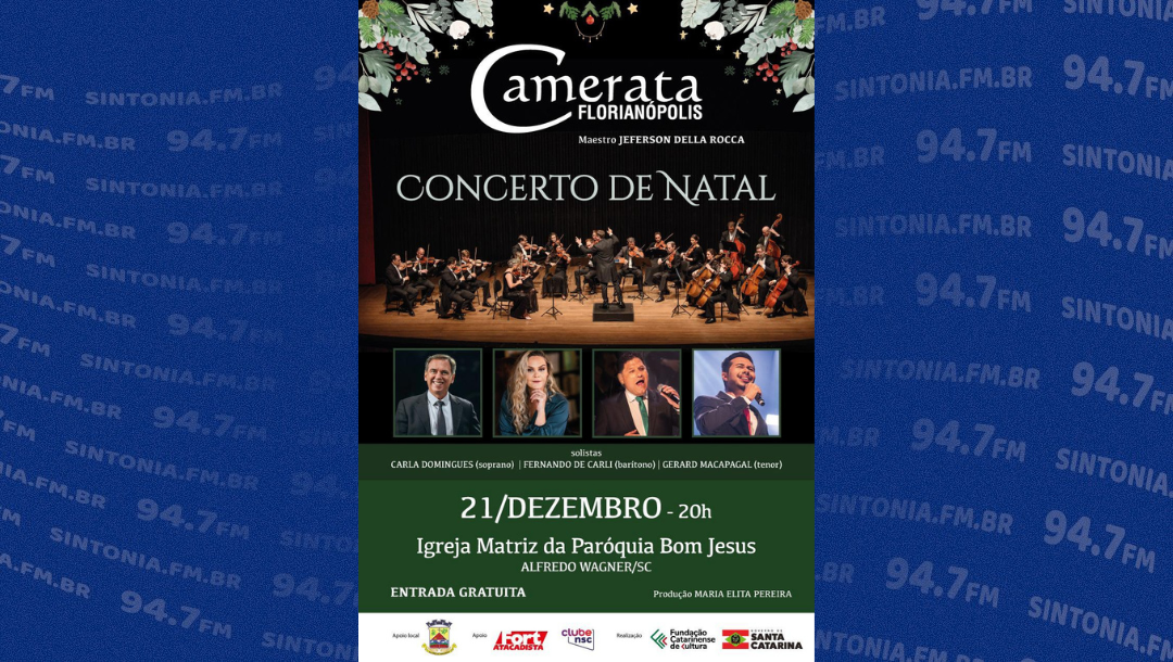 Alfredo Wagner recebe o Concerto de Natal da Camerata Florianópolis