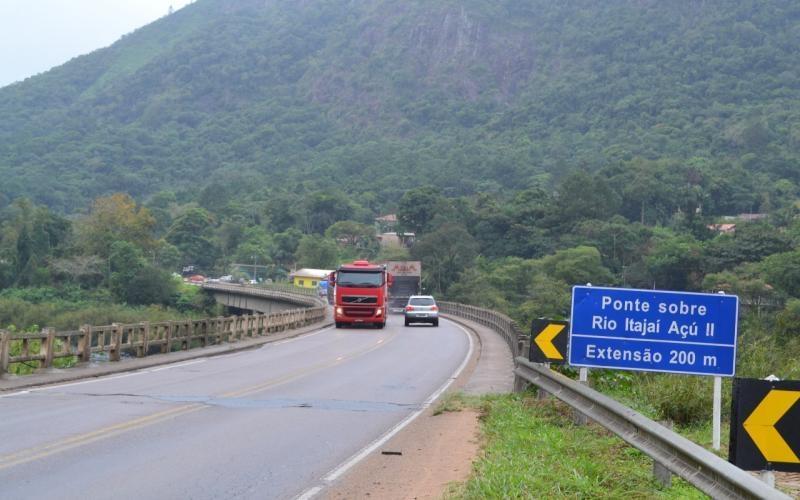 Apenas R$ 25 milhões estão previstos para a manutenção da BR-470 em 2019