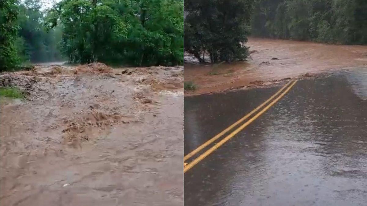 Após fortes chuvas, áreas são inundadas no Sul de SC