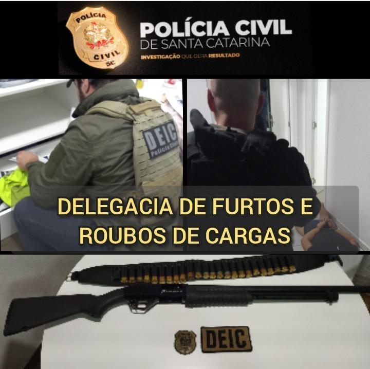 Após investigação sobre furto de carga, Polícia Civil deflagra operação em cidade do Alto Vale