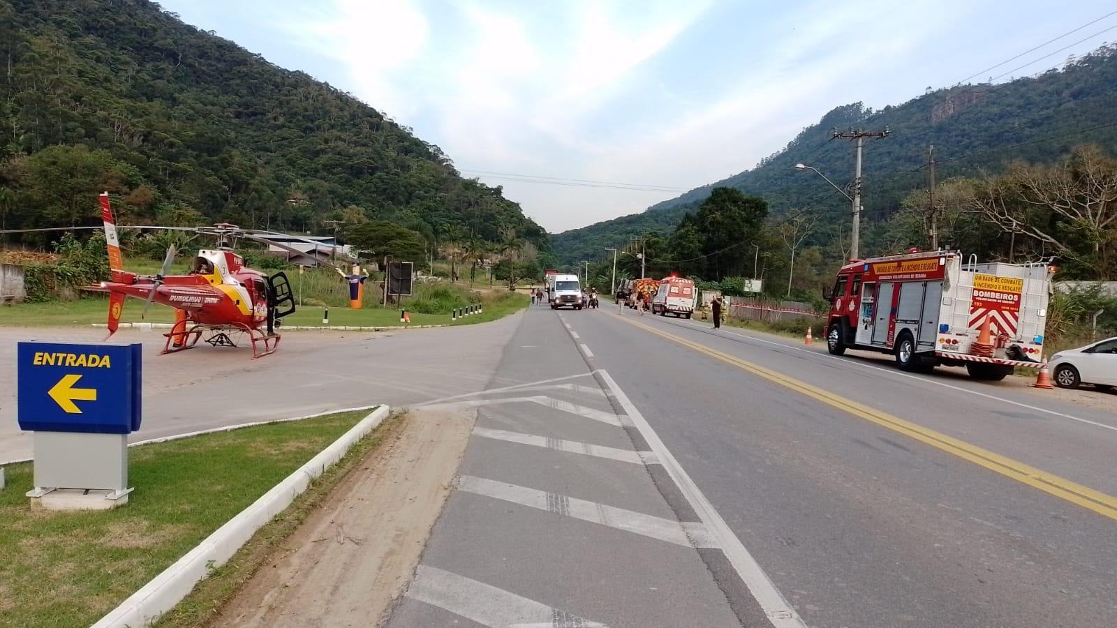 Após ser atropelado por caminhão na BR-470 homem perde a vida 
