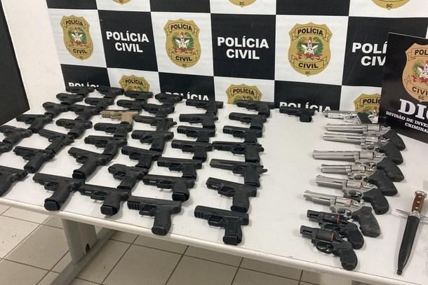 Armas são recuperadas em menos de 24 horas após furto encomendado por facção em SC